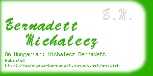 bernadett michalecz business card